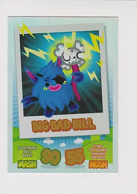 Moshi Monsters Mash Up Trading Card Rainbow Foil BIG BAD BILL (Rare) MINT • £4.99