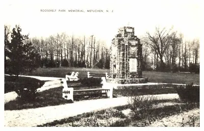 NEW JERSEY Roosevelt Park Memorial METUCHEN First Park Middlesex County C1940s • $3.49