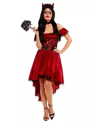 Day Of The Dead Devil Costume Small 8-10 Womens Fancy Dress Costume Halloween • £19.99