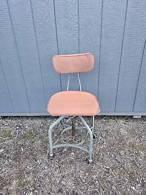 Vintage TOLEDO Swivel Drafting Chair. Metal Industrial Design Architect • $89.95