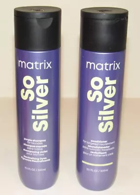 Matrix So Silver Purple Shampoo For Blondes And Conditioner Set Full Sz 10.1 Oz • $36.90