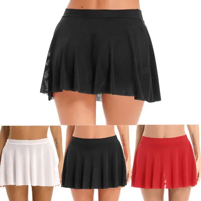 £5.06 • Buy Woman's Mesh Skirt Bottom Double Layers Tulle Petticoat Mini Skirt Ruffle Skirt