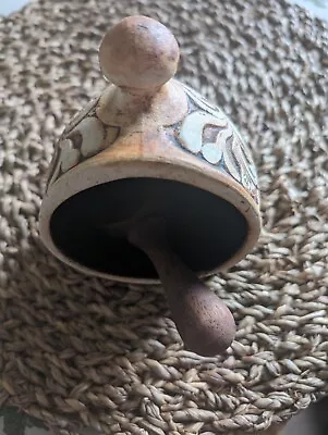 QUANTOCK  Design Pottery Salt Pig With Wooden Scoop • £25