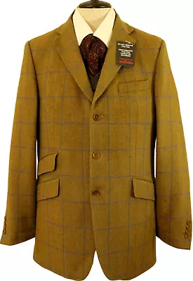 Magee Chelsea Mens 42  Long Green/brown Mix Tweed Hacking Jacket • £49.99