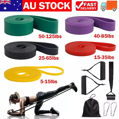 Set Of 4/5/6X Resistance Yoga Bands Loop Exercise Fitness Workout Band Gym Latex • $19.99