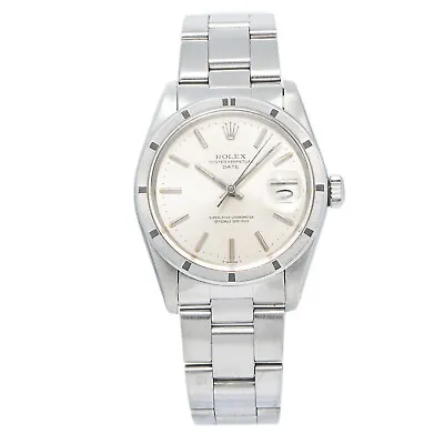 Rolex Date 1501 Vintage Stainless Steel Oyster Silver Dial Auto Men Watch 34mm • $3495