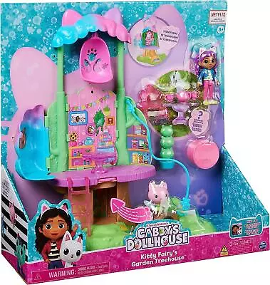 Gabbys Dollhouse Kitty Fairy's Transforming Garden Treehouse Playset • £43.95