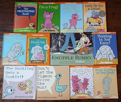 Lot 12 Mo Willems Picture Books Pigeon Elephant & Piggie Knuffle Bunny Series • $29.99