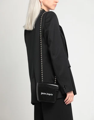 £1.20 • Buy RRP €295 PALM ANGELS PADLOCK Flap Shoulder Bag Logo Print Ball Chain Strap
