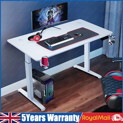 Electric Standing Computer Desk Adjustable Height Table Stand Home Office Desks • £85.99