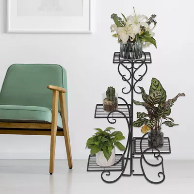 Garden Bracket Plant Metal Flowerpot Bracket 4-layer Paris Style50*22*82cm • $39.29