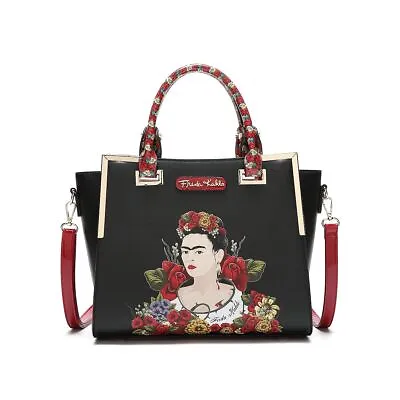 $80 • Buy Frida Kahlo Flower Collection Licensed Handbag - Black/Red