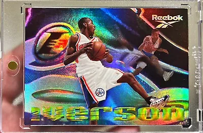 1997-98 Skybox Allen Iverson Reebok Embossed Holo Silver Variation Insert Card • $12.99