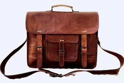 16  Vintage-Crafts Leather Messenger Laptop Briefcase Satchel Best Computer Bag4 • $95.04