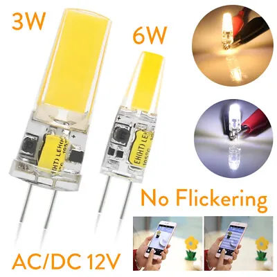 12V G4 LED COB Light Bulb No Flickering Light 3W 6W Silicone Chandelier Lamps SS • $1.58