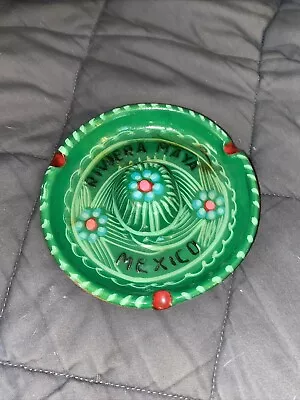 Vtg Riviera Maya Mexico Sombrero Pottery Clay Trinket Dish Ashtray 4.5  • $10.95