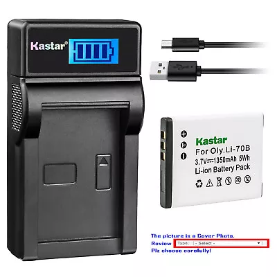 Kastar Battery LCD USB Charger For Olympus Li-70B Olympus FE-5040 VG-120 Camera • $7.99