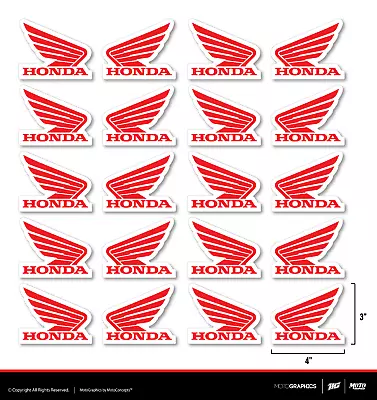 Honda Motocycle Helmet Bike Decals 20 Pcs  3  X 4  Inch Decals • $14.99