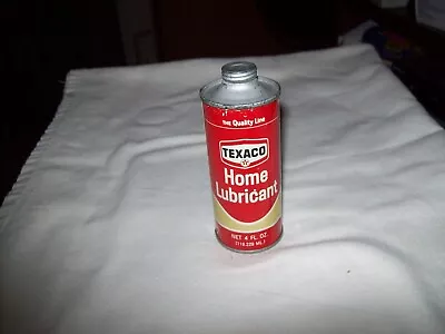 Vintage Texaco Home Lubricant Metal Oil Can 4 Oz Unpunctured 1967 • $16.99