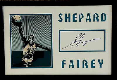 Michael Jordan (Shepard Fairey Signed) JSA Auth/ North Carolina Tarheels Framed • $999