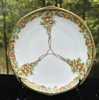 Beautiful China MZ Austria Made For Florida Orange Tree 9” Plate Gold Trim -S47 • $30