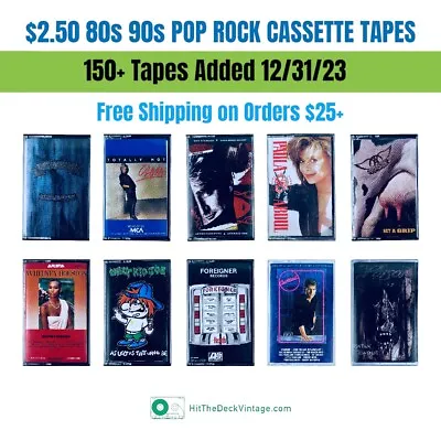 $2.50 CASSETTE TAPES 80s 90s Pop Rock R&B Buy 10+ Free Ship Build Your Own Lot • $2.50