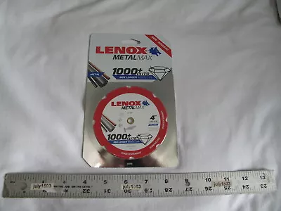 (1) NEW Lenox Metal Max 4  Diamond Edge Blade 3/8  Arbor 1972919 Cutoff Type 1 • $20.90