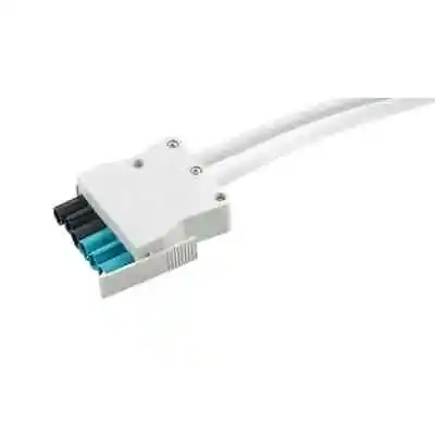 1X CP ELECTRONICS Lead 5 Core Luminaire White Plug 1mm X 3m Black/Blue Coding • £10.99