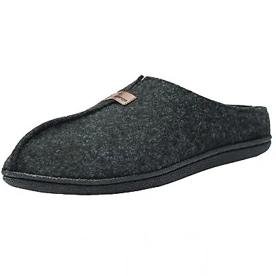 Alpine Swiss Mens Felt Faux Wool Clog Slippers Comfortable Cushion House Shoes • $29.99