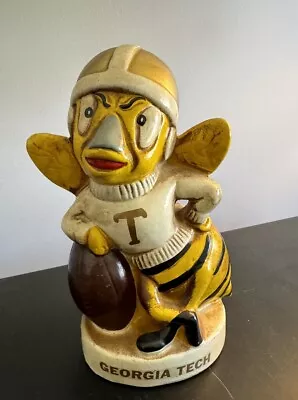 Vintage Georgia Tech Yellow Jackets Mascot Buzz Coin Piggy Bank RARE • $149.99