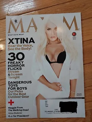 Maxim Magazine October 2013 Sexy Christina Aguilera Lauren Cohan Kaley Cuoco • $5.99