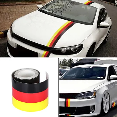 GERMANY Flag Stripe Sticker Decal For GERMAN Car Bike Motorcycle Truck Laptop • $7.99