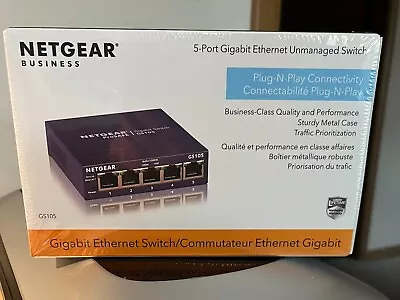 NetGear ProSafe GS105 V4 5-Port Gigabit   Ethernet Switch  • $3.25