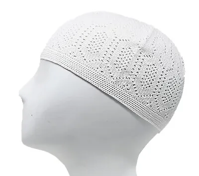 Mercan Hat - Man's Prayer Tupi - Kufi - Turkish Skull Cap - Islamic Hat - White • £2.49