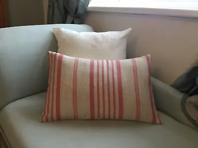 Cushion Covers Made In Cabbages And Roses Jolly Stripe Raspberry 18 X 12 • £22