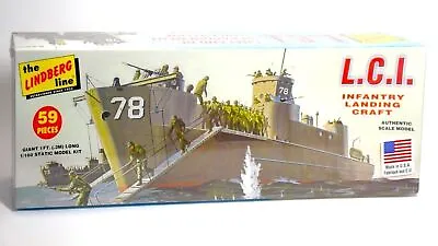 Lindberg HL404 1/160 Scale LCI Infantry Landing Craft Plastic Model Boat Kit • $25.99