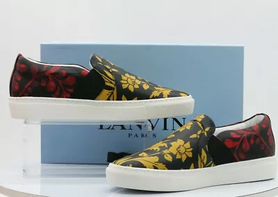 Lanvin Ladies Many Sizes Yellow Red Floral Leather Sneaker Trainers Rrp £380 Ad • £32.33