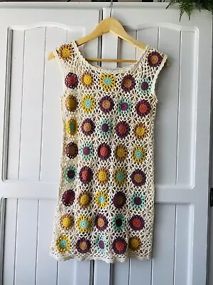 Ghanda Crochet Mini Dress S - M Like New • $29