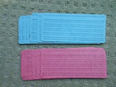 IBM 1960-70s Lot Of 100 (50-blue50--pink) Punch Cards ... • $12