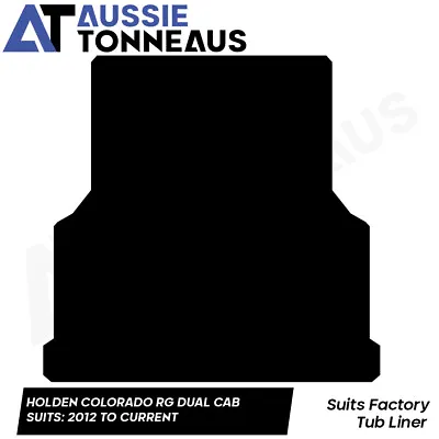 Rubber Ute Mat For Holden Colorado RG Dual Cab - 2012- Current (Suits Tub Liner) • $124.99