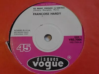 Francoise Hardy-so Many Friends-vogue Os • $1.24