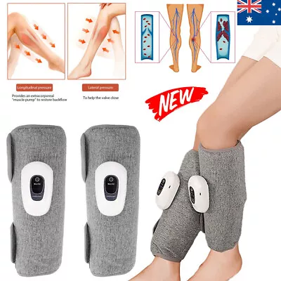 Leg Massager Machine Heating Air Compression Circulation Relaxation Foot Calf AU • $40.99