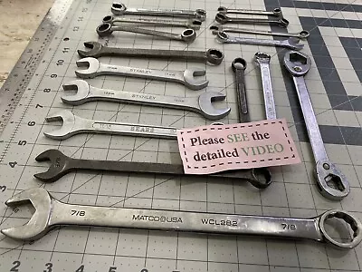 ❗SEE VIDEO❗Lot Of 16 — Vintage — Wrenches — Sears—Plomb—Matco—Cornwell & Others • $35.71