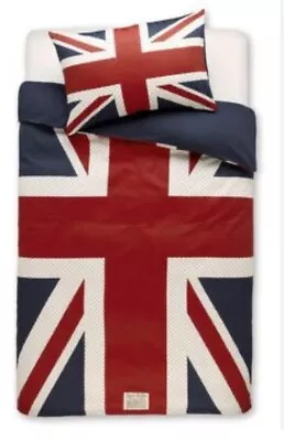 JACK WILLS Union Jack Duvet & Sham TWIN University Outfitters Fabously British • $79.65