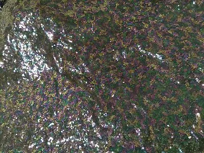 £1.20 • Buy Black Iridescent Hologram 3mm Sequin Bling Sparkly Fabric 130cm Wide