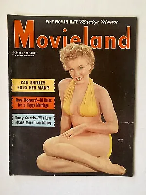 Movieland 1952 Marilyn Monroe Infamous Yellow Bikini Cover Magazine Vol 10 #9 • $200