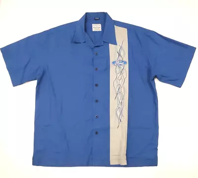 David Carey Originals Ford Shirt Mens XL Mechanics Shop Blue Button Down • $24.47