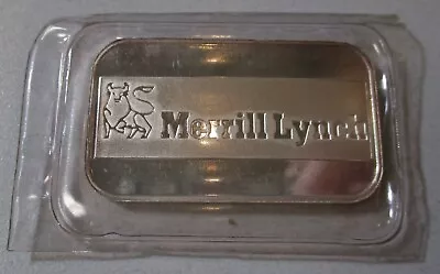Merrill Lynch Rare Sealed  1 Ounce 999+ Silver Bar Free S/h • $47.95