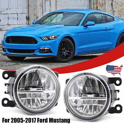 LED Fog Lights Bumper Driving Lamps Right&Left Side For 2005-2017 Ford Mustang • $23.27