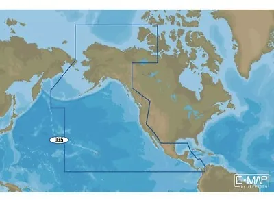 C-MAP NA-M035 MAX Wide SD-Card Chart Map US Pacific Coast And Central America • $160